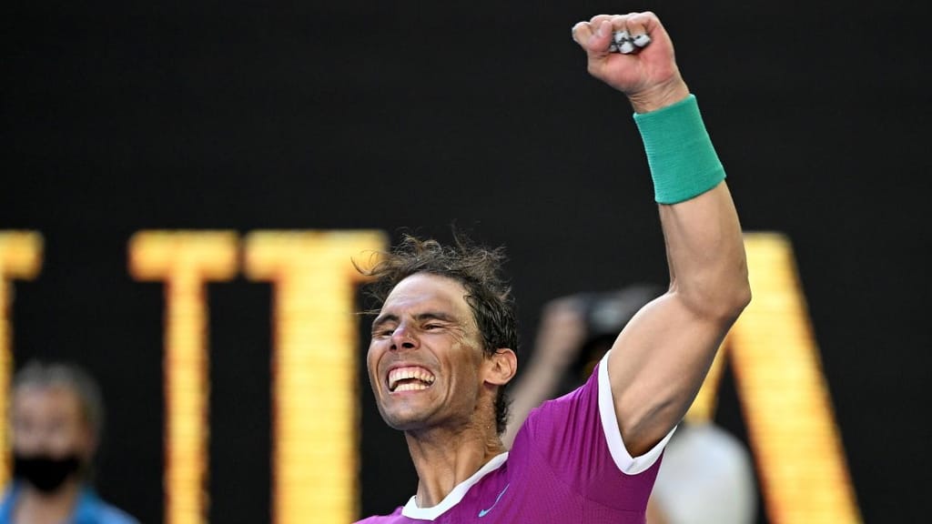 Rafael Nadal celebra apuramento para as meias-finais do Open da Austrália (Dean Lewins/EPA)