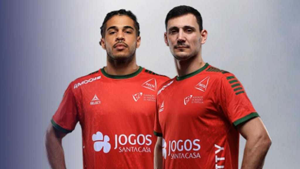 André Gomes e Pedro Portela na seleção de andebol de Portugal (FP Andebol)