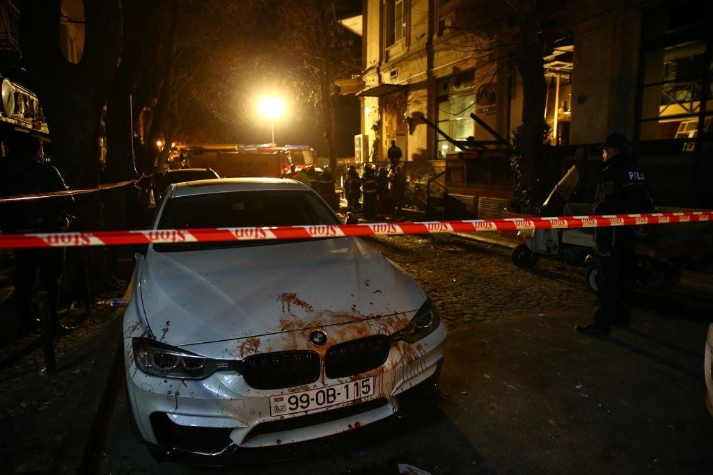 Explosão em discoteca de Baku (Foto: Getty Images)