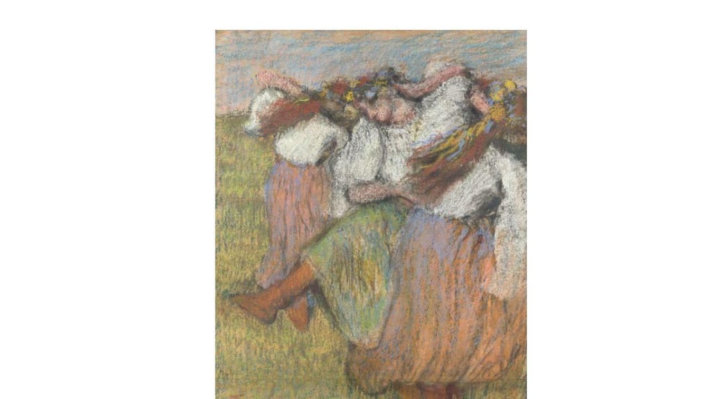 Quadro "Dançarinas Russas" de Edgar Degas 