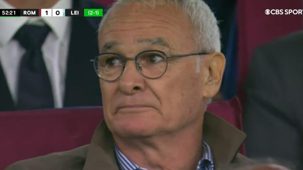 Ranieri emociona-se ao receber ovação no Olímpico (vídeo/CBS Sports)