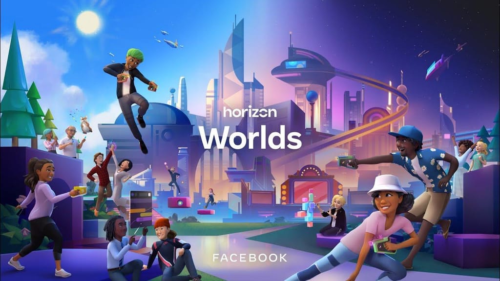 "Horizon Worlds" é a plataforma virtual da Meta (dona do Facebook)