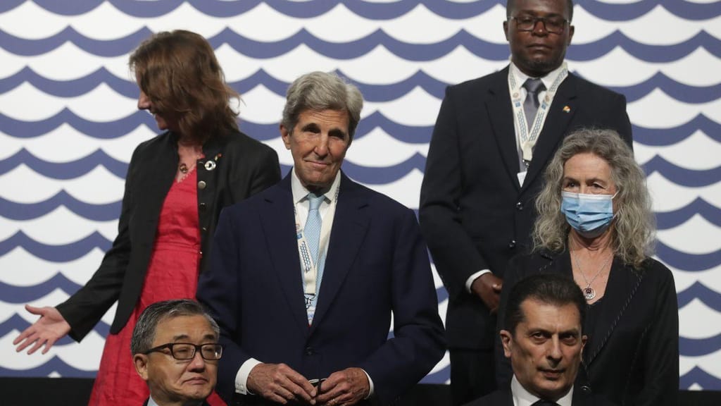 John Kerry, enviado presidencial especial dos Estados Unidos, na Conferência dos Oceanos (Tiago Petinga/Lusa)