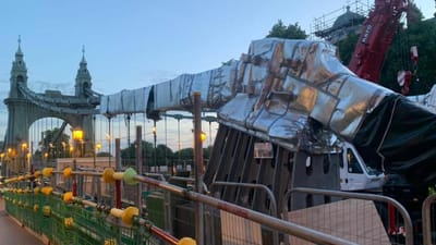 Ponte em Londres embrulhada em papel de alumínio devido às altas temperaturas - TVI