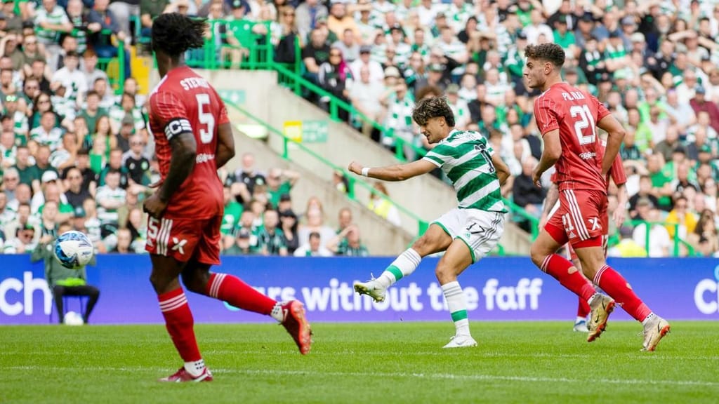 Jota fez o 2-0 do Celtic ante o Aberdeen