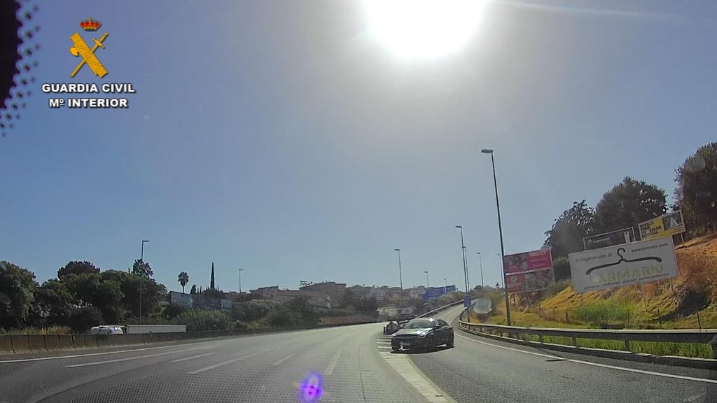 Condutor em contramão tenta entrar na autoestrada que liga Sevilha a Portugal (fonte Guardia Civil)