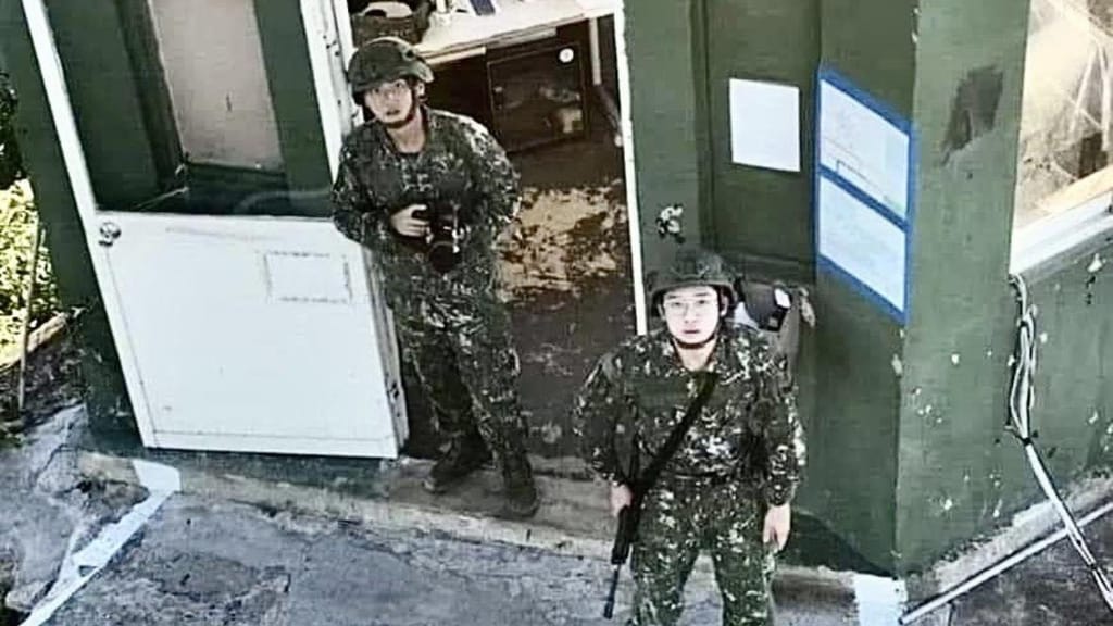 Soldados taiwaneses em Kinmen