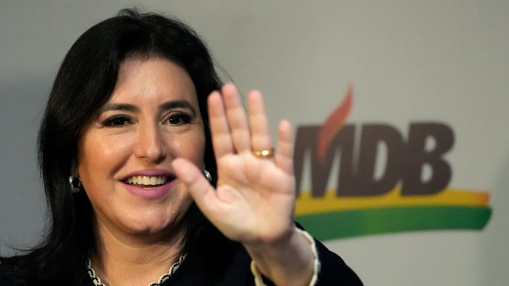 Simone Tebet, candidata do Movimento Democrático Brasileiro (MDB) (AP Photo/Eraldo Peres)
