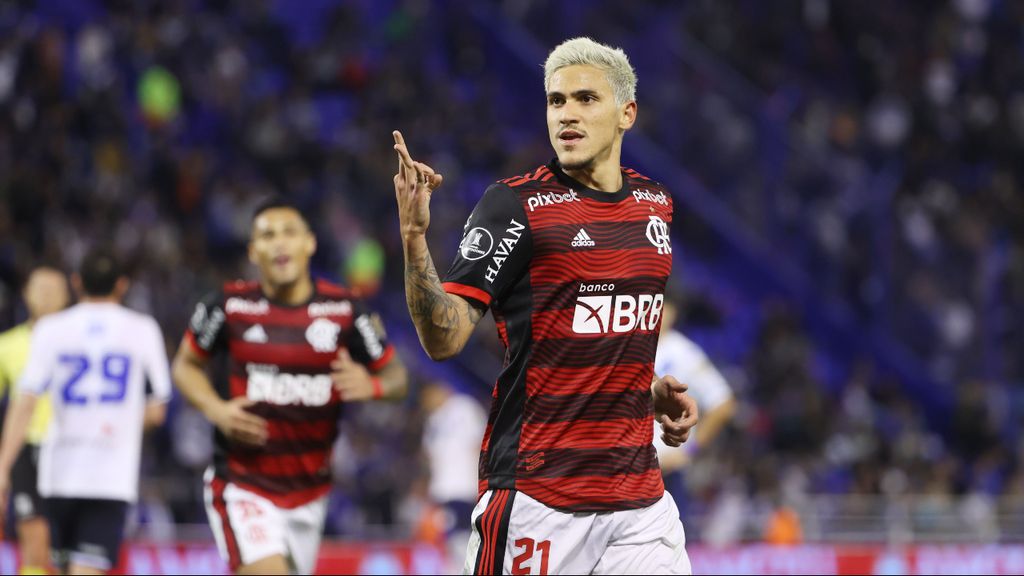 Libertadores: Pedro festeja golo no Vélez Sarsfield-Flamengo