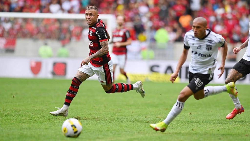 Everton Cebolinha no Flamengo-Ceará