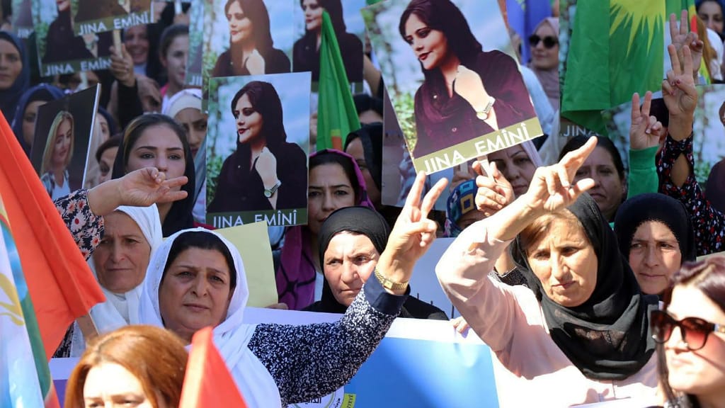 Protestos no Irão (Hawar News Agency vía AP)