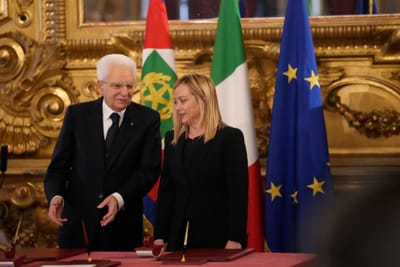Giorgia Meloni toma posse como primeira-ministra de Itália - TVI