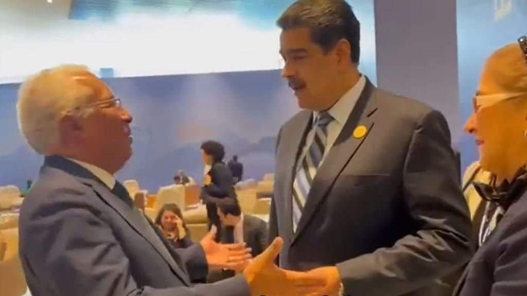 António Costa e Nicolás Maduro (DR)