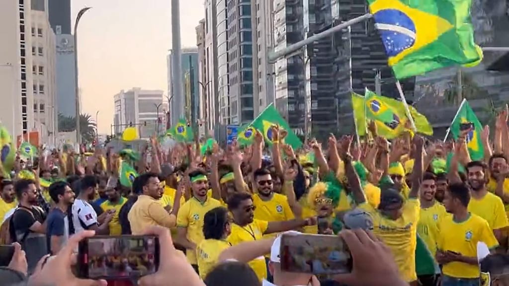 Indianos já fazem a festa à espera da seleção brasileira no Qatar