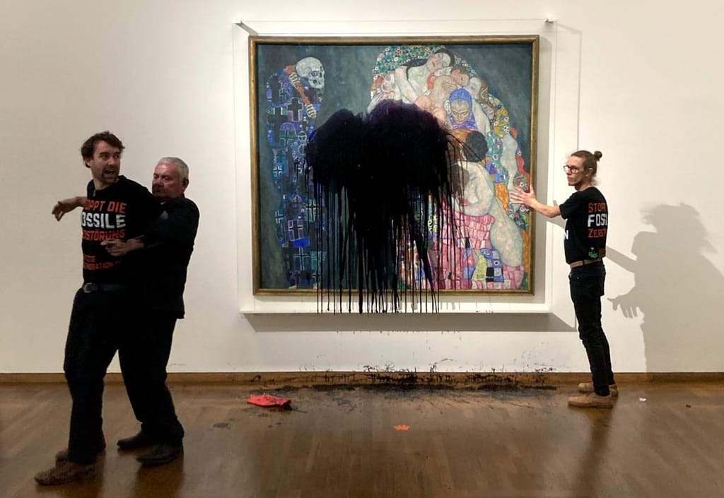 Obra “Morte e Vida” de Gustav Klimt (Associated Press)