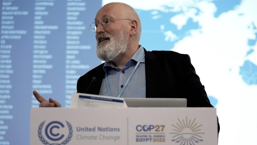 Frans Timmermans, vice-presidente da Comissão Europeia, na COP27 (Foto: Nariman El-Mofty/AP)