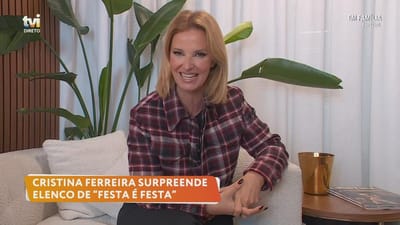 Cristina Ferreira deixa mensagem emocionante a elenco de «Festa é Festa» - TVI