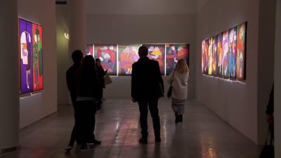 Obras da pintora Armanda Passos em exposição na Fundação Champalimaud - TVI