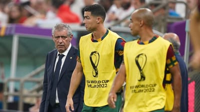 Aborrecido, sorridente, festivo: as emoções de Ronaldo no Portugal-Suíça - TVI