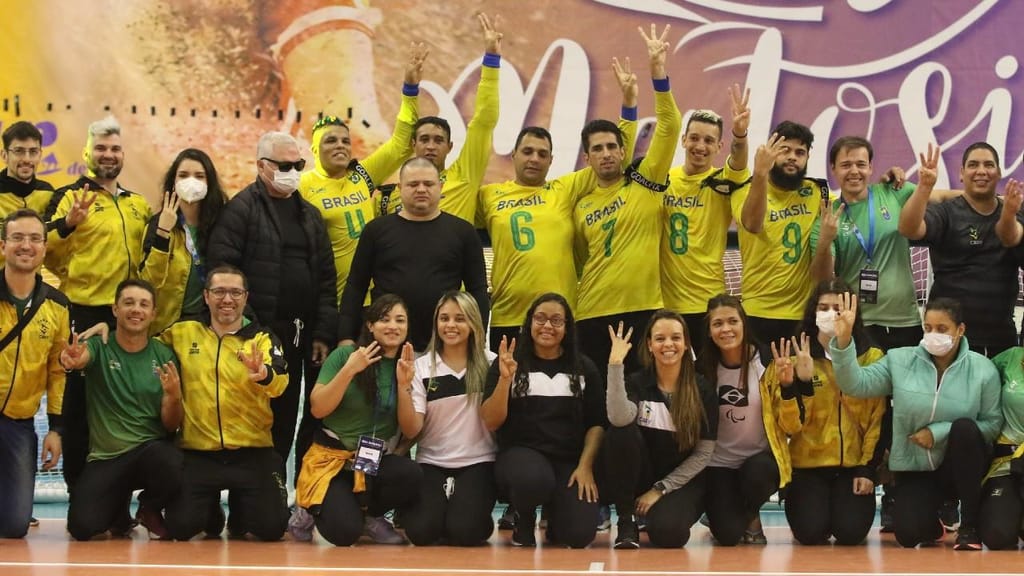 Brasil é tricampeão do Mundo de goalball (foto do Comité Paralímpico Brasileiro)