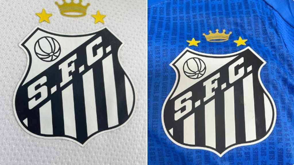 Santos acrescentou uma coroa ao símbolo em homenagem a Pelé