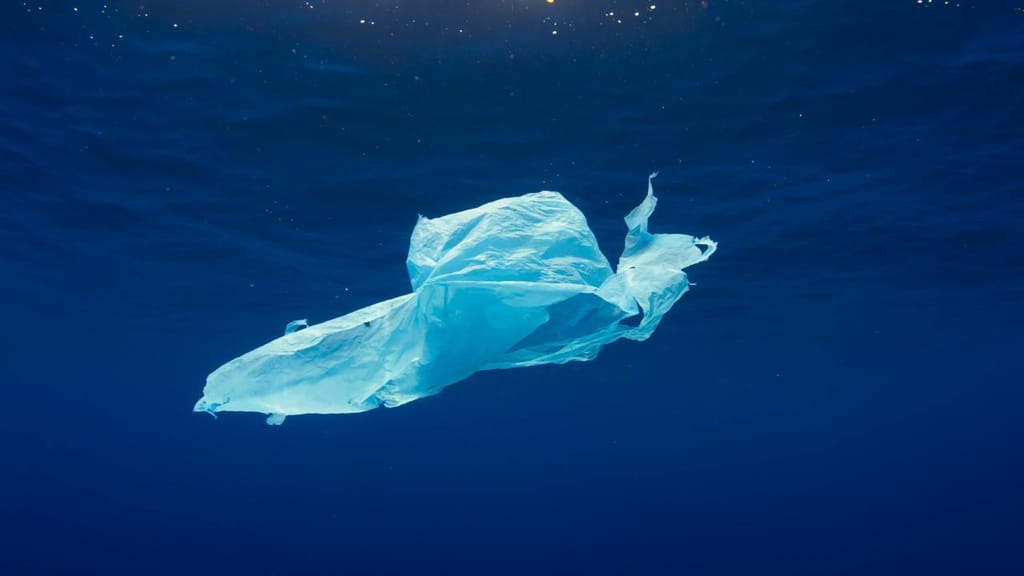 Plástico no oceano (foto: Oleksandr Sushko/Unsplash)