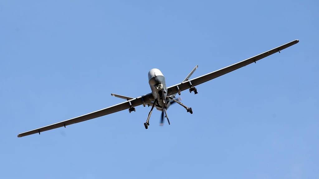 Um drone MQ-9 Reaper usado pela Força Aérea norte-americana (Foto: Isaac Brekken/Getty Images)
