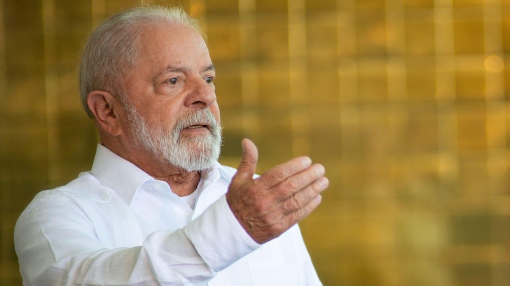 Presidente do Brasil Luis Inácio Lula da Silva no Palácio da Alborada Palace a 30 de março de 2023. (Andressa Anholete/Getty Images)