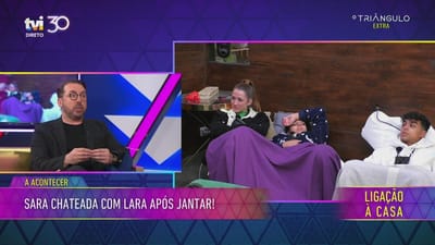 Comentadores debatem atitude de Lara Moniz para com Sara Sistelo. Foi ou não brincadeira? - Big Brother