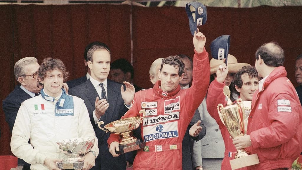 Ayrton Senna em 1989 (AP/Gilbert Tourte)