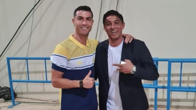 Jardel reencontra Cristiano Ronaldo: «Um prazer rever estas lendas» - TVI