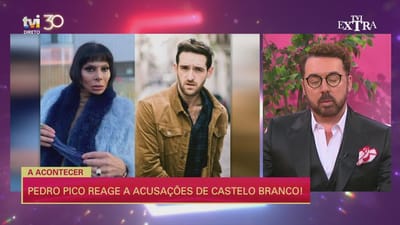 Pedro Pico reage a acusações de José Castelo Branco: «O Zé é um manipulador» - TVI