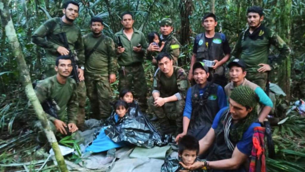 Crianças desaparecidas há 40 dias na selva colombiana foram resgatadas (Associated Press e Getty Images)