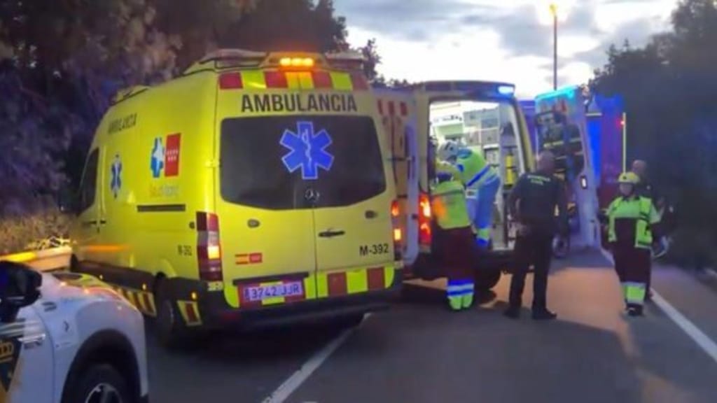 Acidente em Madrid (Imagem Twitter TeleMadrid)
