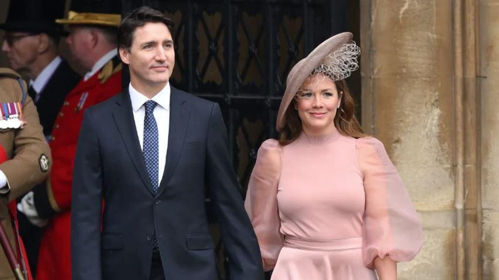 Justin Trudeau e Sophie Grégoire Trudeau na coroação do rei Carlos III e da rainha Camila em 6 de maio de 2023 em Londres, Inglaterra. Karwai Tang/WireImage/Getty Images
