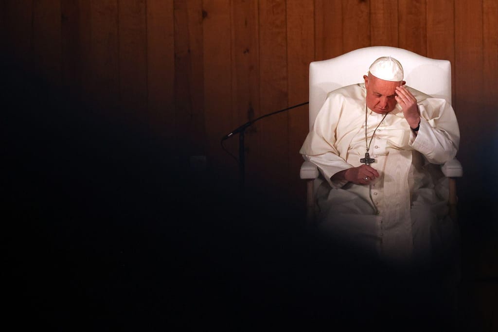 Papa Francisco no Centro Paroquial da Serafina, 4 de agosto de 2023 (Lusa)