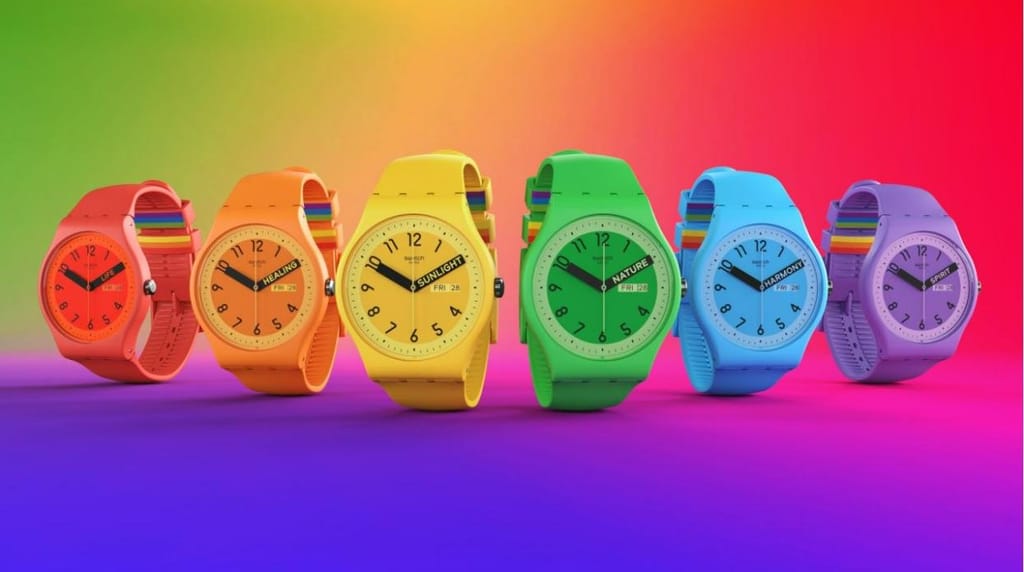Swatch rainbow relógios LGBTI+ Foto Swatch