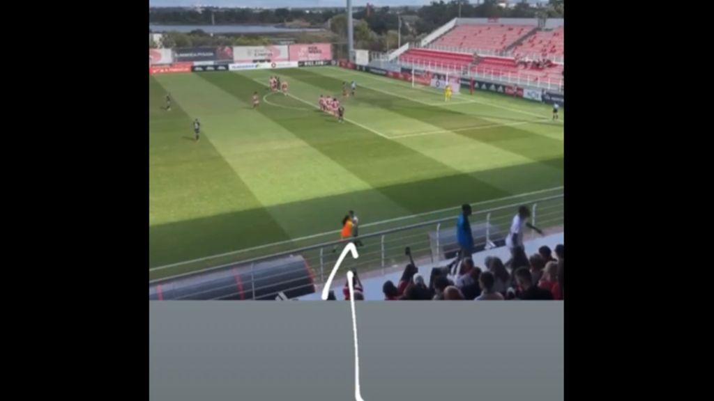 Responsável do Benfica empurra jogadora do Sp. Braga (instagram Dolores Silva)