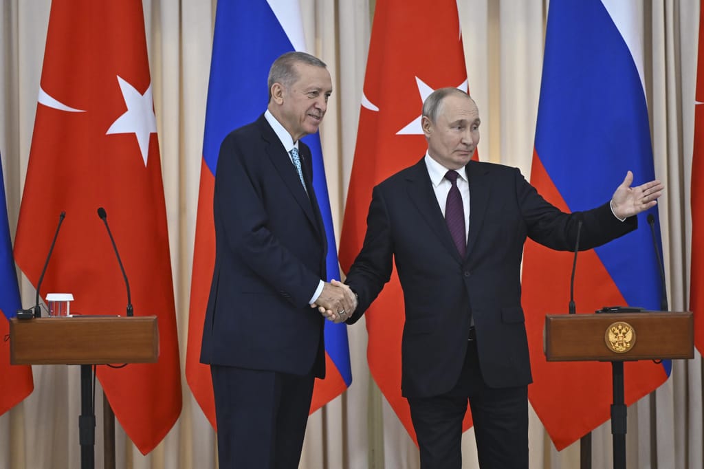 Erdogan com Putin (créditos: Getty Images)