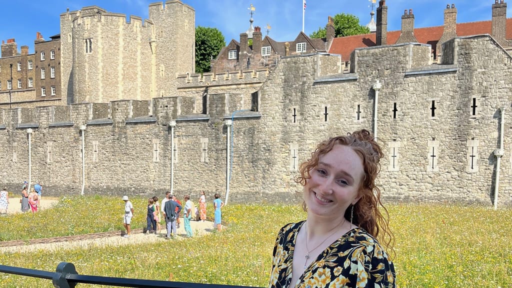 Megan Clawson viveu na Torre de Londres durante três anos. Cortesia Megan Clawson