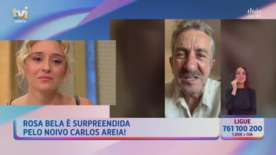 Carlos Areia surpreende Rosa Bela com uma declaração de amor em direto e deixa-a em lágrimas! - TVI