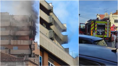 Incêndio em prédio de Vila Franca de Xira mobiliza quase 50 operacionais. Dez civis e três bombeiros transportados para o hospital - TVI