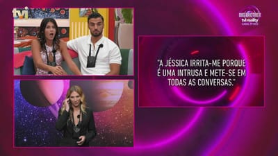 Jéssica responde a mensagem de Anastasiya Bondar: «Ela que não puxe por mim (…) e beijinho no ombro» - Big Brother