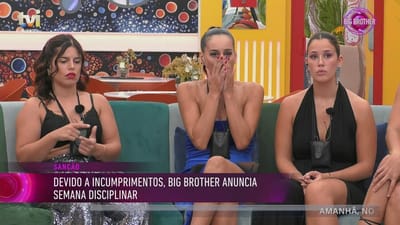 Concorrentes são confrontados com incumprimentos e Big Brother sanciona: «Decidi dar início a uma semana disciplinar» - Big Brother