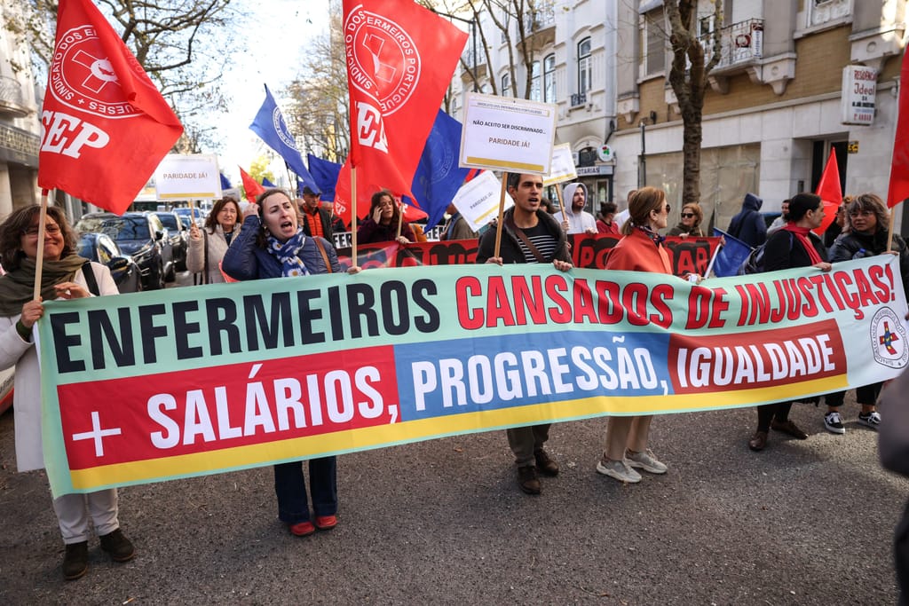 Protesto de enfermeiros (LUSA/Miguel A. Lopes)