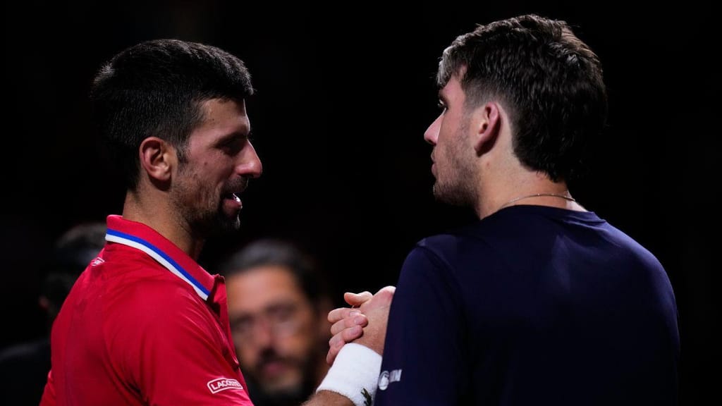 Novak Djokovic bateu o britânico Cameron Norrie na Taça Davis (AP Photo/Manu Fernandez)