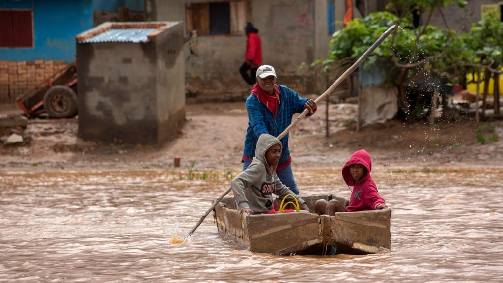 Inundações em Madagáscar, janeiro de 2023 (AP)