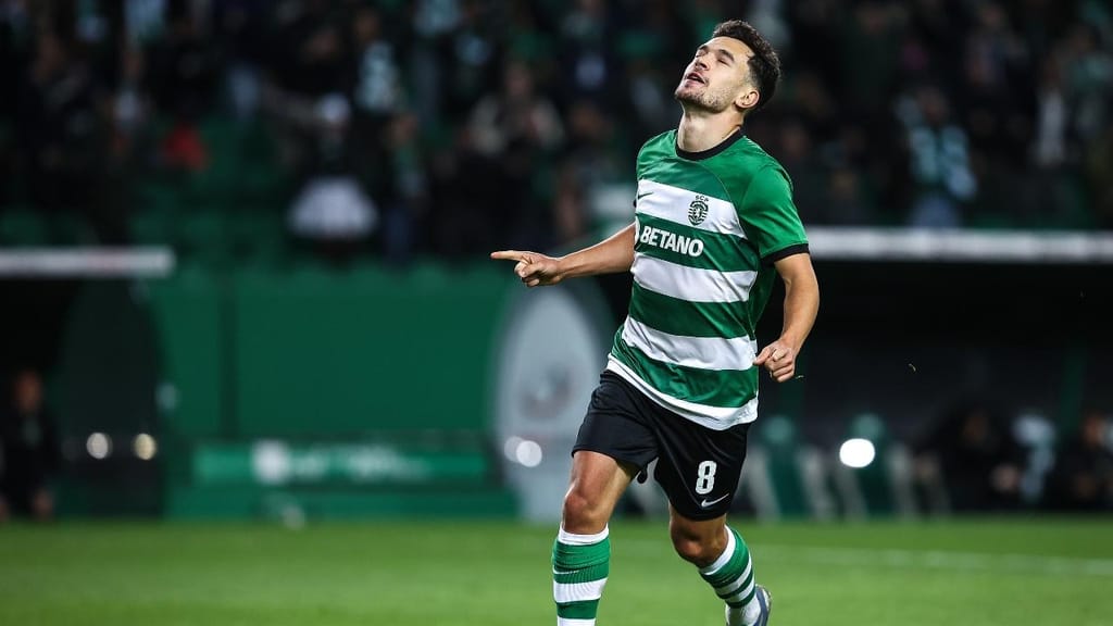 Pedro Gonçalves fez o 4-0 no Sporting-Estoril (RODRIGO ANTUNES/Lusa)