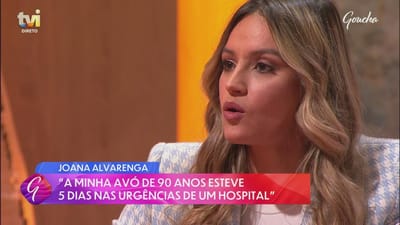 Joana Alvarenga recorda como a avó foi tratada nas urgências: «Esteve o dia todo sentada com a cabeça do fémur partida» - TVI