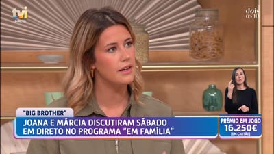 Joana Sobral sobre «guerra» com Márcia Soares: «Quando falarem das duas, não falem de mim...» - Big Brother